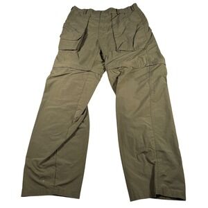 Guide Gear Convertible Cargo Pants Mens 34x32 Olive Green Zip Off Hiking READ